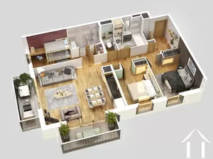 2-slaapkamer+appartement op het zuidwesten in een nieuw project in chamonix-mont-blanc Ref # C4915 - B203 